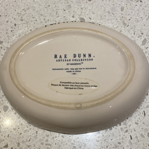 Rae Dunn PURRFECT Oval Cat Feeding Bowl - Picture 4 of 6